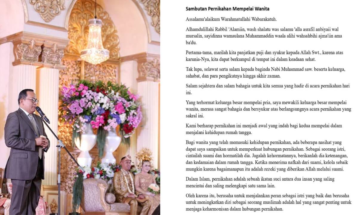 Panduan Lengkap Kata Sambutan Resepsi Pernikahan dari Mempelai Pria